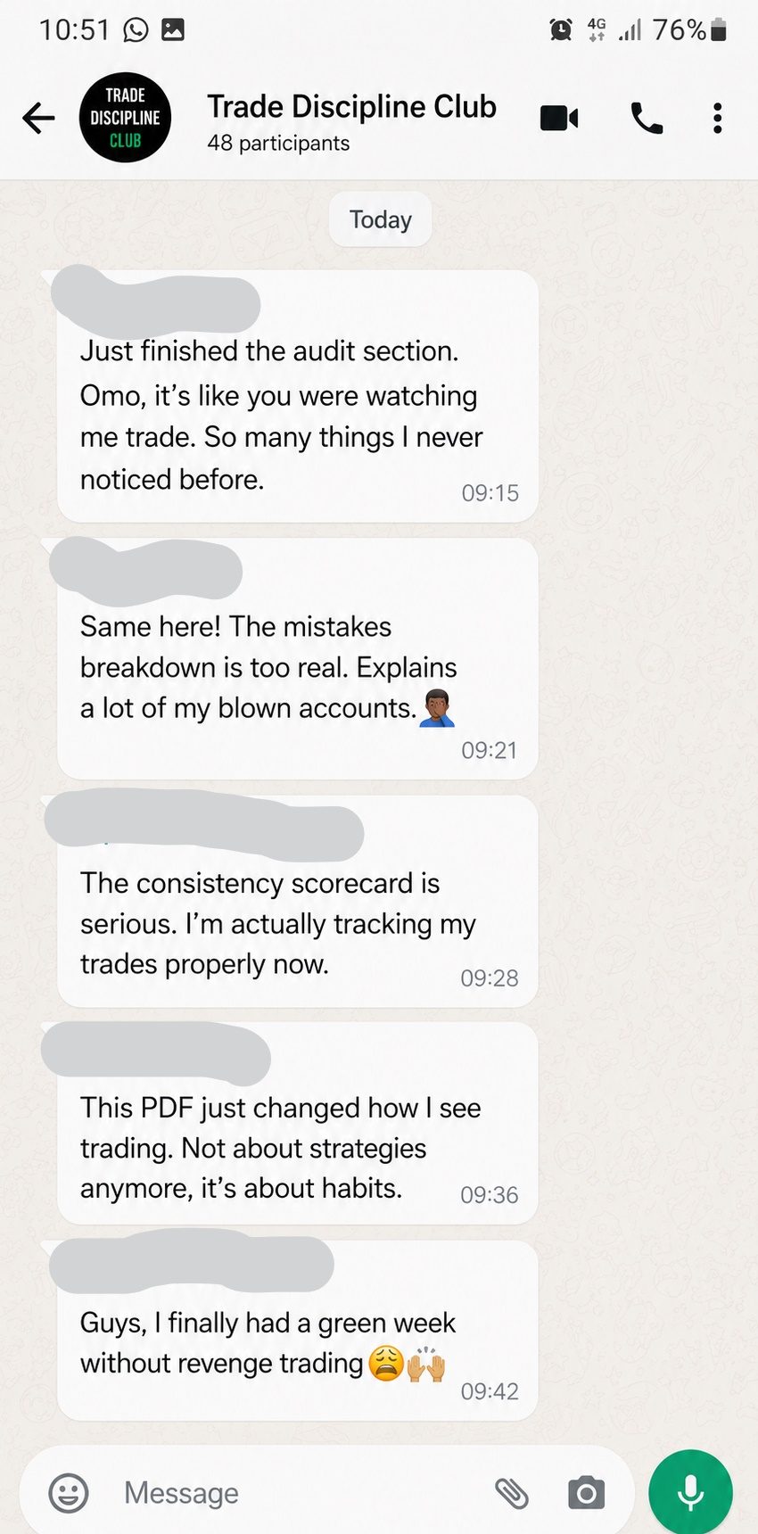 WhatsApp message from buyer
