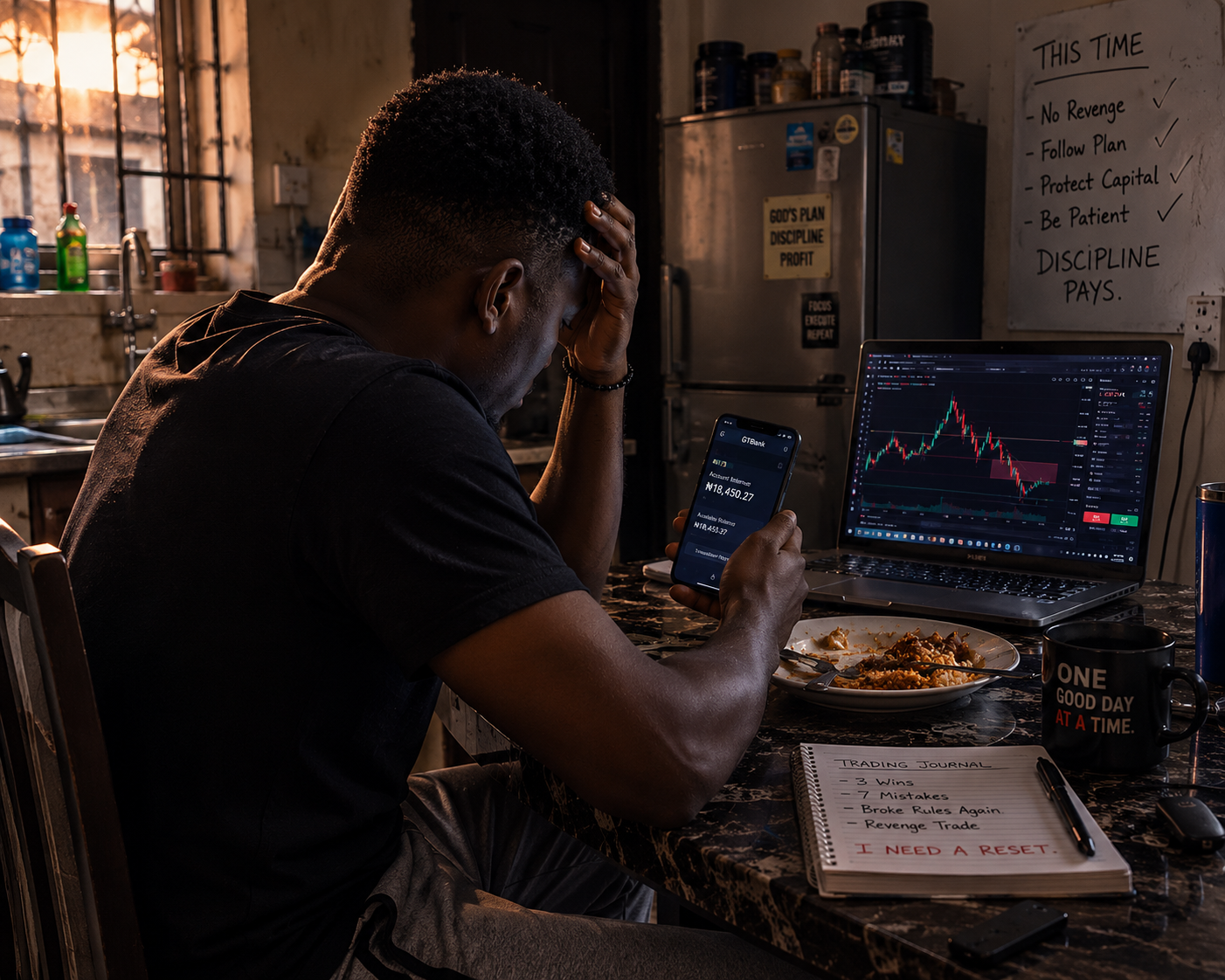 Trader at his lowest moment
