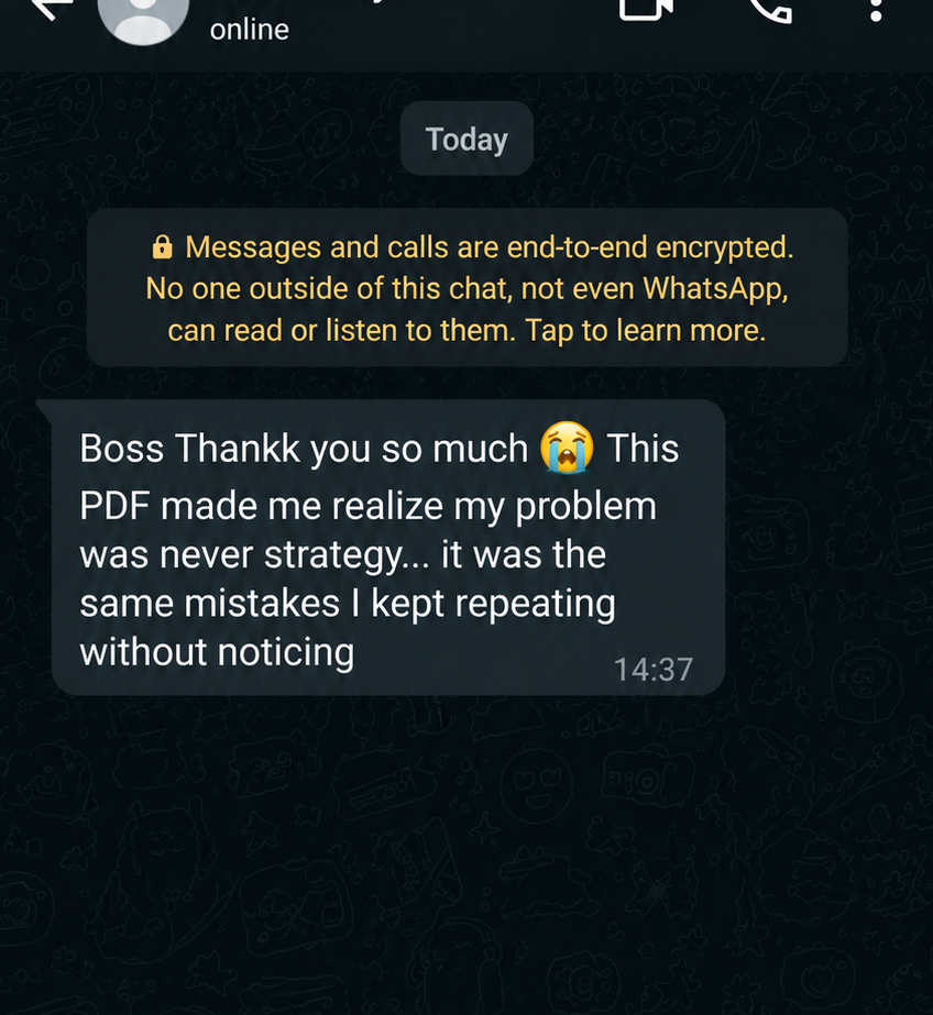 WhatsApp message from buyer